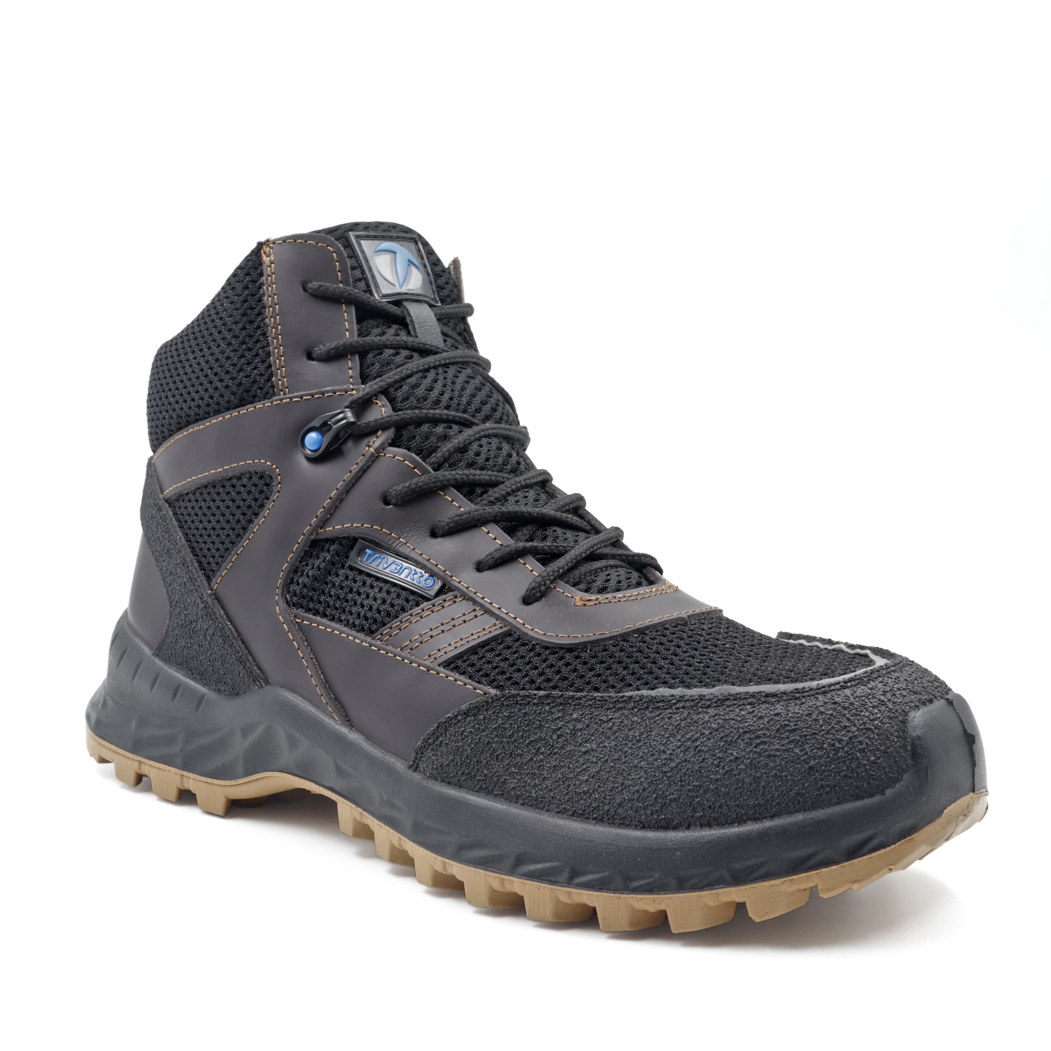 Bota industrial con puntera premium TRT 330 ASFALTO CAFÉ X NEGRA