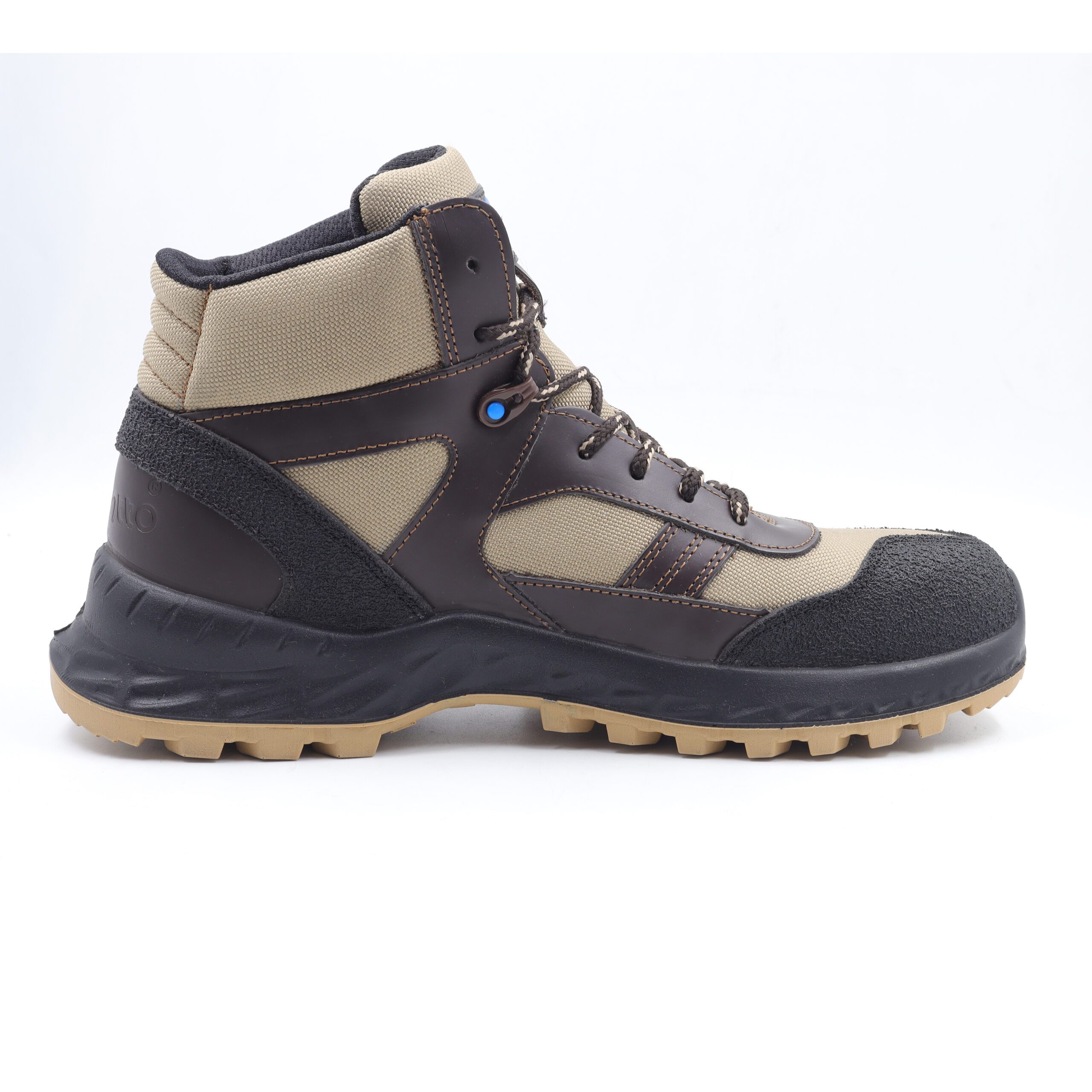 Bota industrial con puntera premium TRT 330 CAFÉ  X MALLA BEIGE - Imagen 2